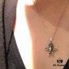 693008c712f62673a6fab68d Chrome Hearts Foti Small Power Skull Necklace