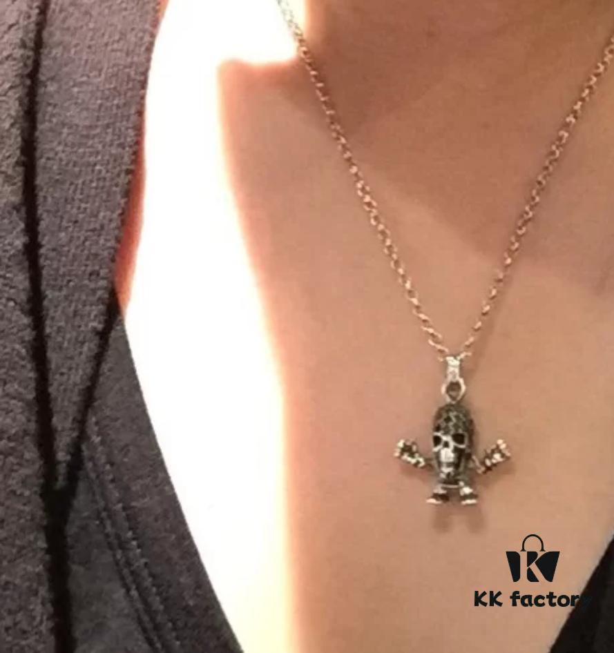 693008c712f62673a6fab68d Chrome Hearts Foti Small Power Skull Necklace