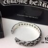 693008df12f62673a6fab6c1 Chrome Hearts Wide Open Bangle Bracelet with Vintage Gothic Cross Design