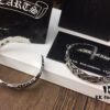 693008e112f62673a6fab6c8 Chrome Hearts Wide Open Bangle Bracelet with Vintage Gothic Cross Design