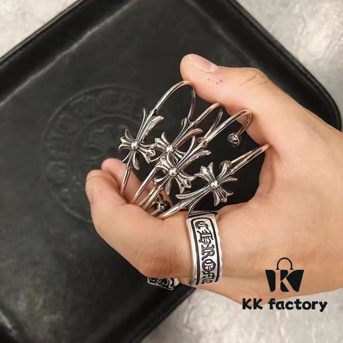 Cabinet Quality Chrome Hearts Unisex Couple Cross Bracelet