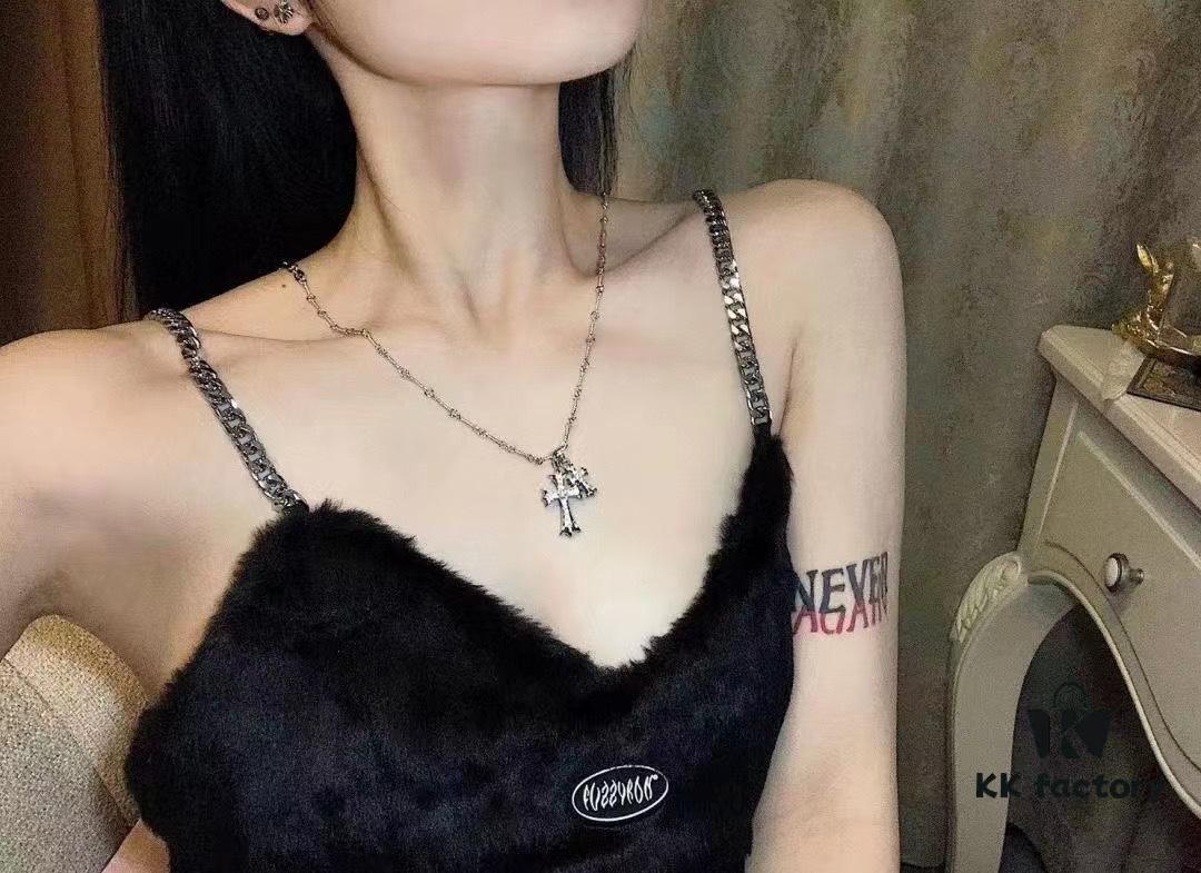 693008f012f62673a6fab6e3 Karl Kross Double Cross Necklace - Influencer Favorite, Loved by Zheng Shuang, Zhou Yangqing, and More