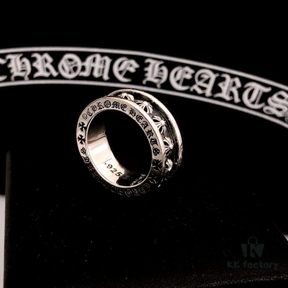 Three Classic Chrome Hearts Rings