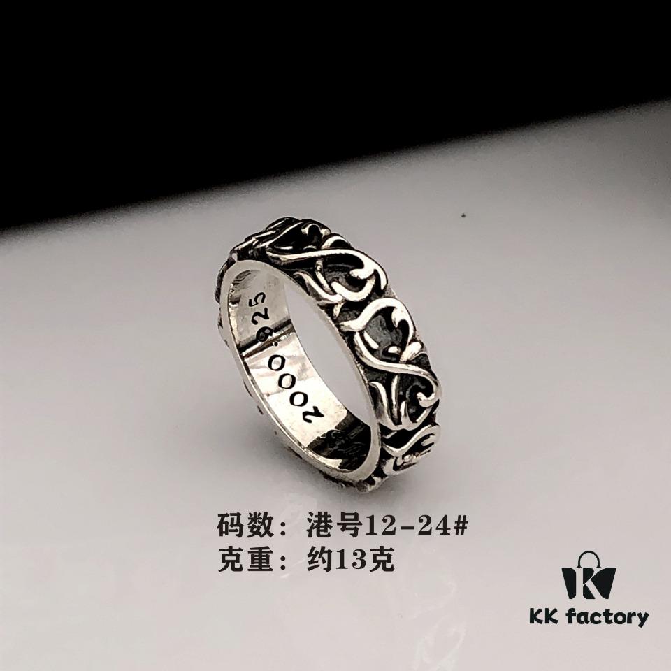 Three Classic Chrome Hearts Rings