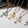 693008ff12f62673a6fab704 Chrome Hearts Cross Pendant Necklace – Heavyweight High-End Custom Design, Silver, Rose Gold, and Gold Finish