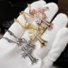 6930090312f62673a6fab70c Chrome Hearts Cross Pendant Necklace – Heavyweight High-End Custom Design, Silver, Rose Gold, and Gold Finish