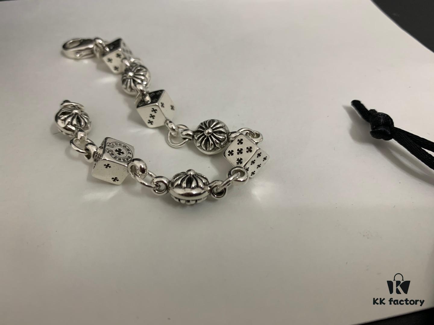 Chrome Hearts Cross Flower Dice Bracelet, Length: 18-20-22 cm
