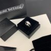 Chrome Hearts Arc Mirror-Finish Cross Ring, Size 12-24