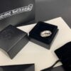 Chrome Hearts Arc Mirror-Finish Cross Ring, Size 12-24