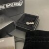 Chrome Hearts Fish Tail Cross Bloom Open Ring