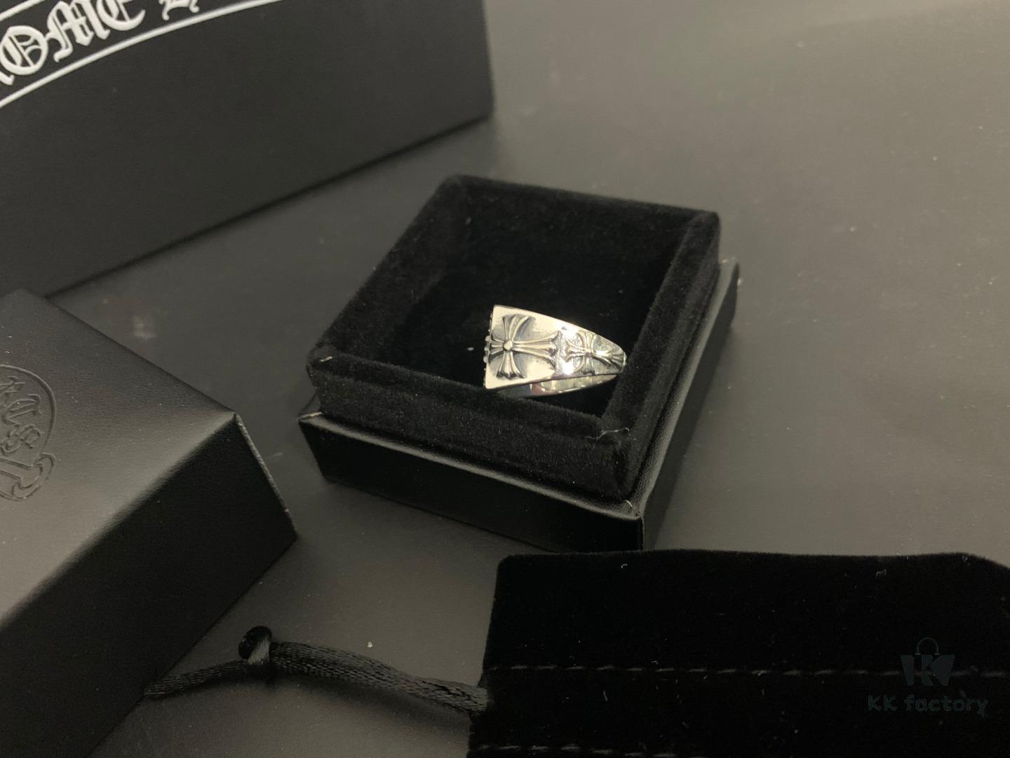 6930092312f62673a6fab757 🔥 Chrome Hearts Men's Floral Cross Square Open Ring