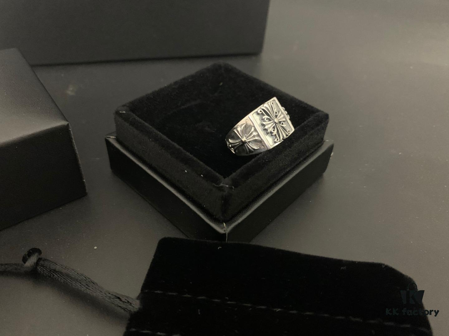 6930092612f62673a6fab75d 🔥 Chrome Hearts Men's Floral Cross Square Open Ring