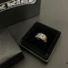 Chrome Hearts Punk Style Cross Flower Open Ring