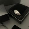 Chrome Hearts Punk Style Cross Flower Open Ring