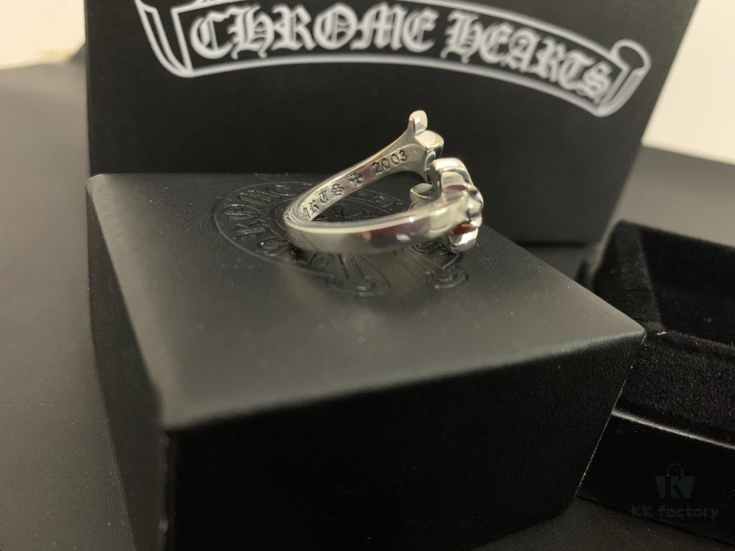 Chrome Hearts Cross Flower Twist Open Ring