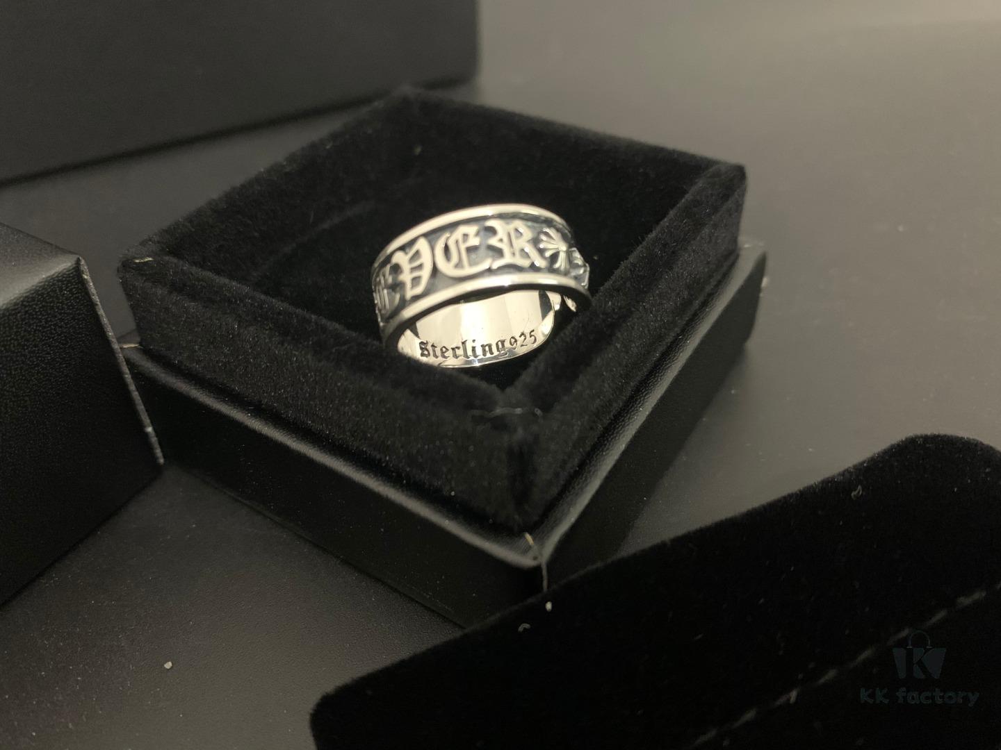 6930093312f62673a6fab77a Chrome Hearts Unisex Ring with Eternal Letter Design