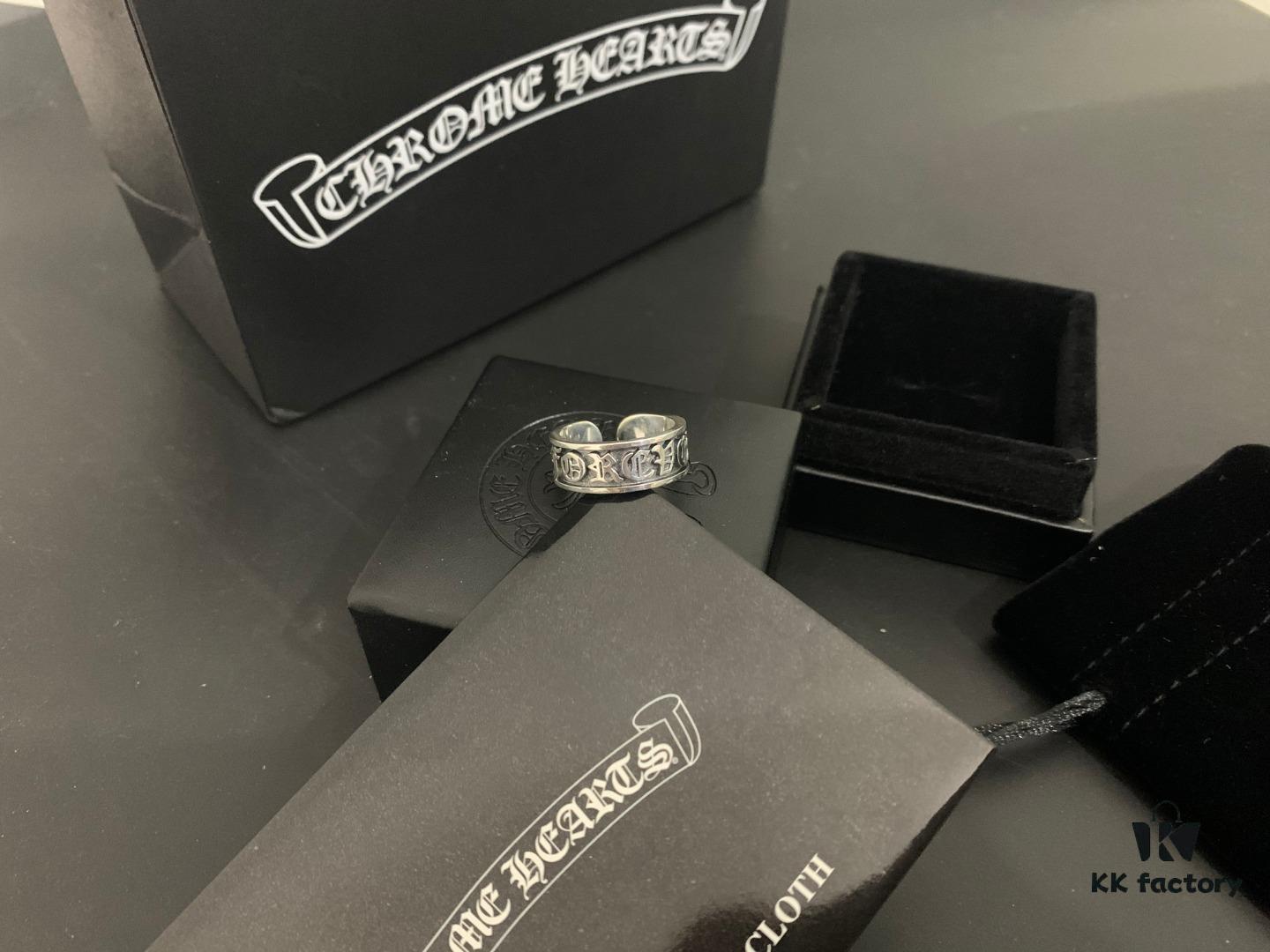 6930093512f62673a6fab77c Chrome Hearts Unisex Ring with Eternal Letter Design