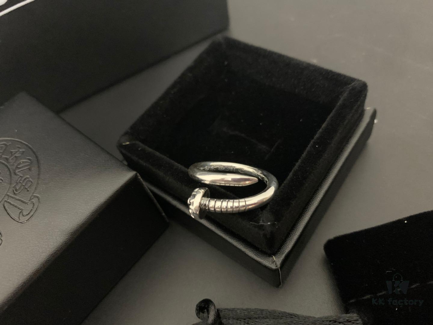 6930093d12f62673a6fab78e Chrome Hearts Crooked Cross Nail Open Ring