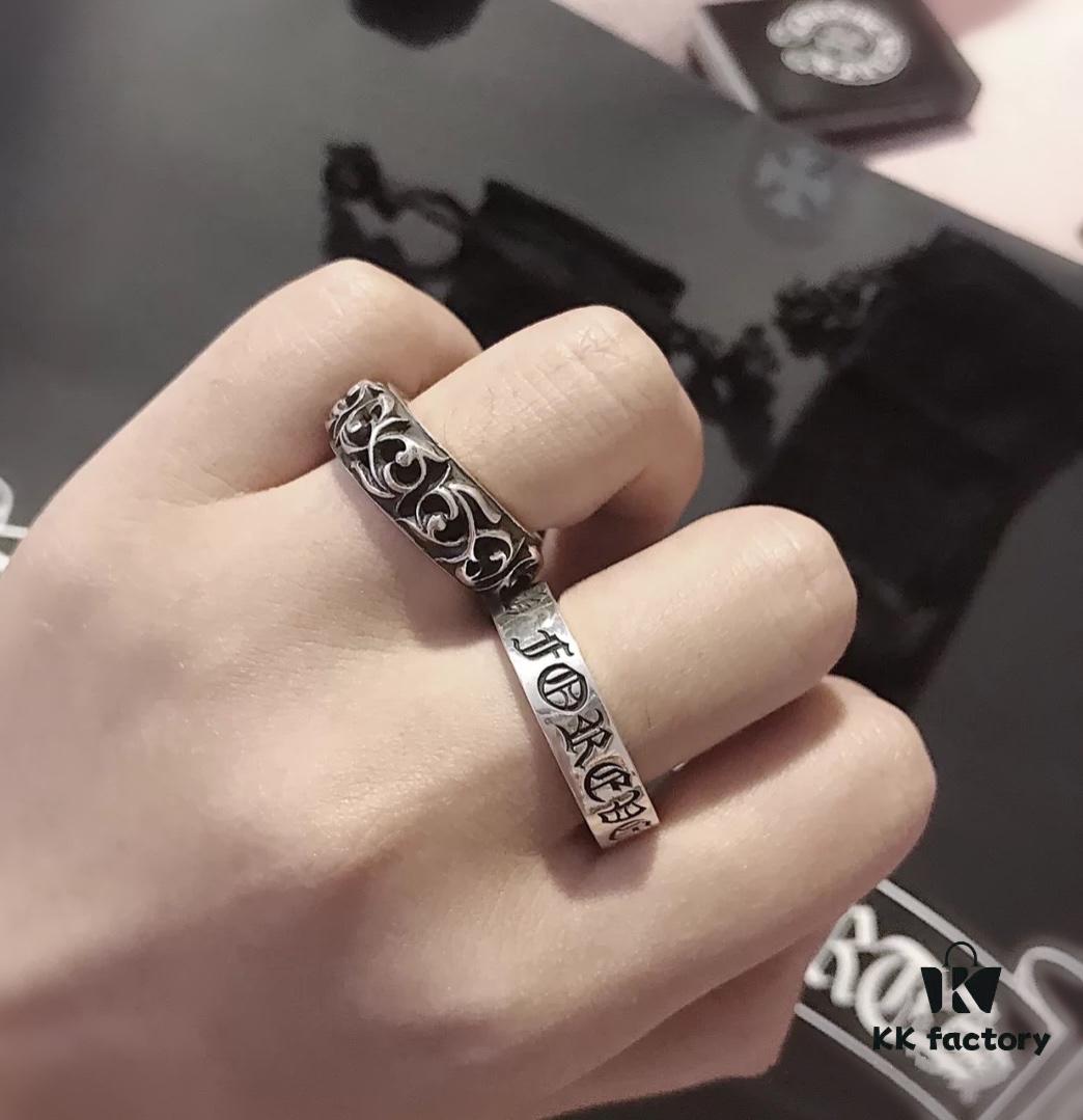 6930094d12f62673a6fab7af Chrome Hearts CH Forever Ring Classic Eternal Couple Ring Trendy Versatile Band