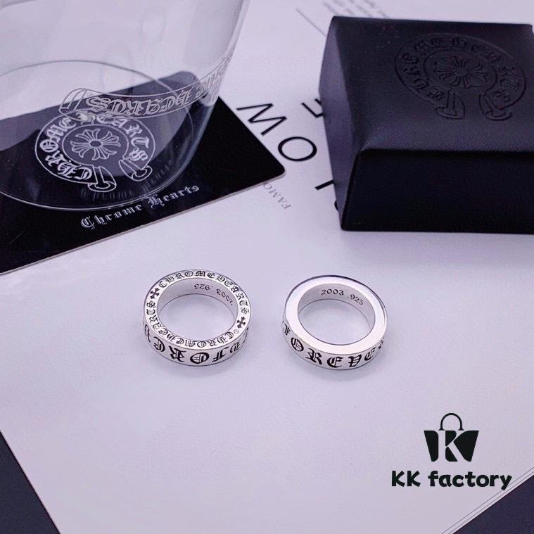 6930094d12f62673a6fab7b1 Chrome Hearts CH Forever Ring Classic Eternal Couple Ring Trendy Versatile Band