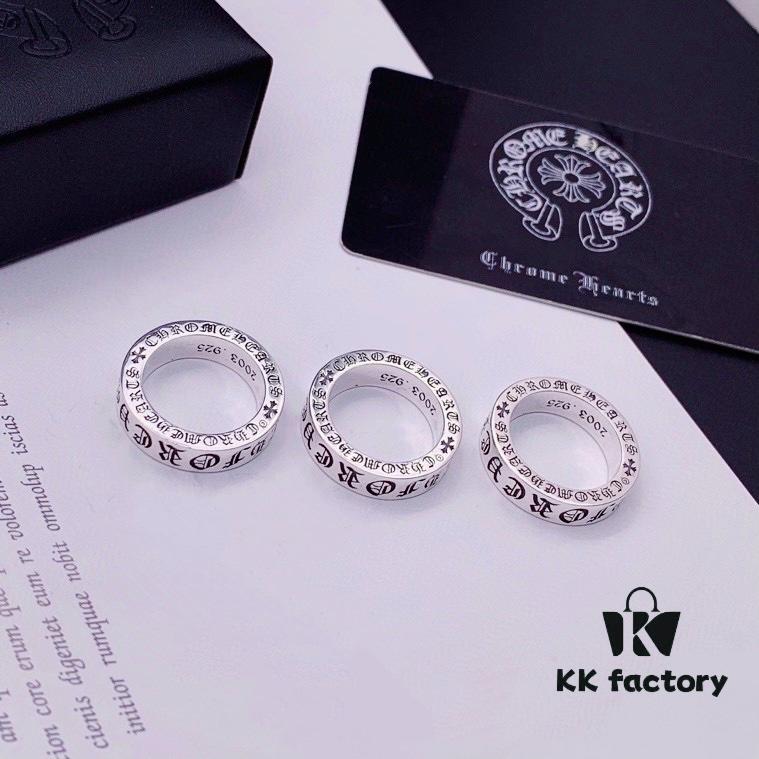 6930095112f62673a6fab7ba Chrome Hearts CH Forever Ring Classic Eternal Couple Ring Trendy Versatile Band