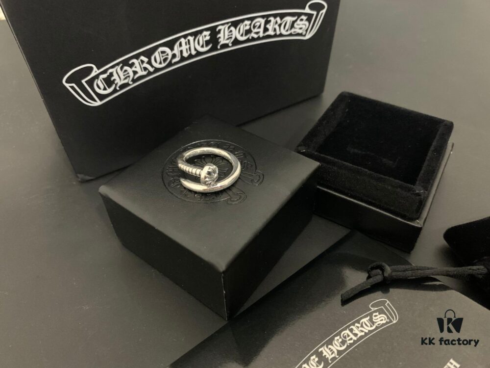 6930095712f62673a6fab7c2 Chrome Hearts Crooked Cross Nail Open Ring