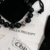6930095912f62673a6fab7c6 Chrome Hearts Obsidian and Sterling Silver Bead Bracelet with Four Cross Charms