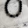6930095e12f62673a6fab7d0 Chrome Hearts Valentine's Gift 🎁 Obsidian with Four Sterling Silver Beads Bracelet