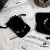 6930095e12f62673a6fab7d2 Chrome Hearts Valentine's Gift 🎁 Obsidian with Four Sterling Silver Beads Bracelet