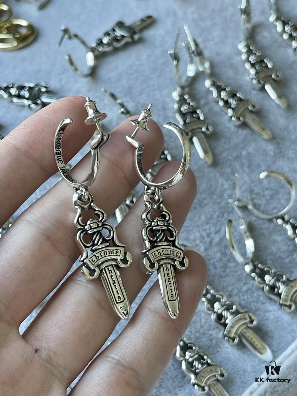 6930097012f62673a6fab7f5 Chrome Hearts Sword Earrings