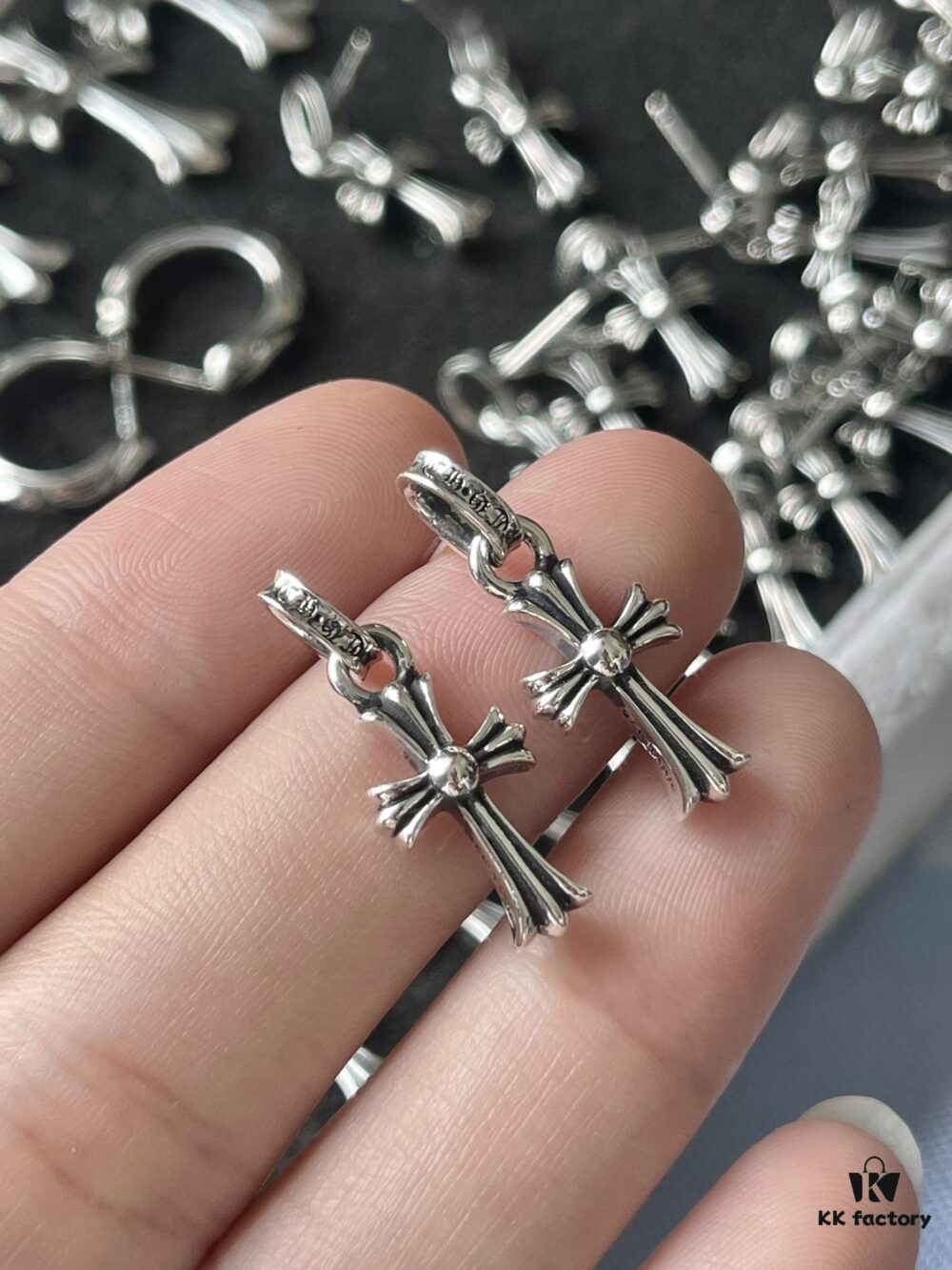 6930097112f62673a6fab7f6 Chrome Hearts Letter Cross Earrings