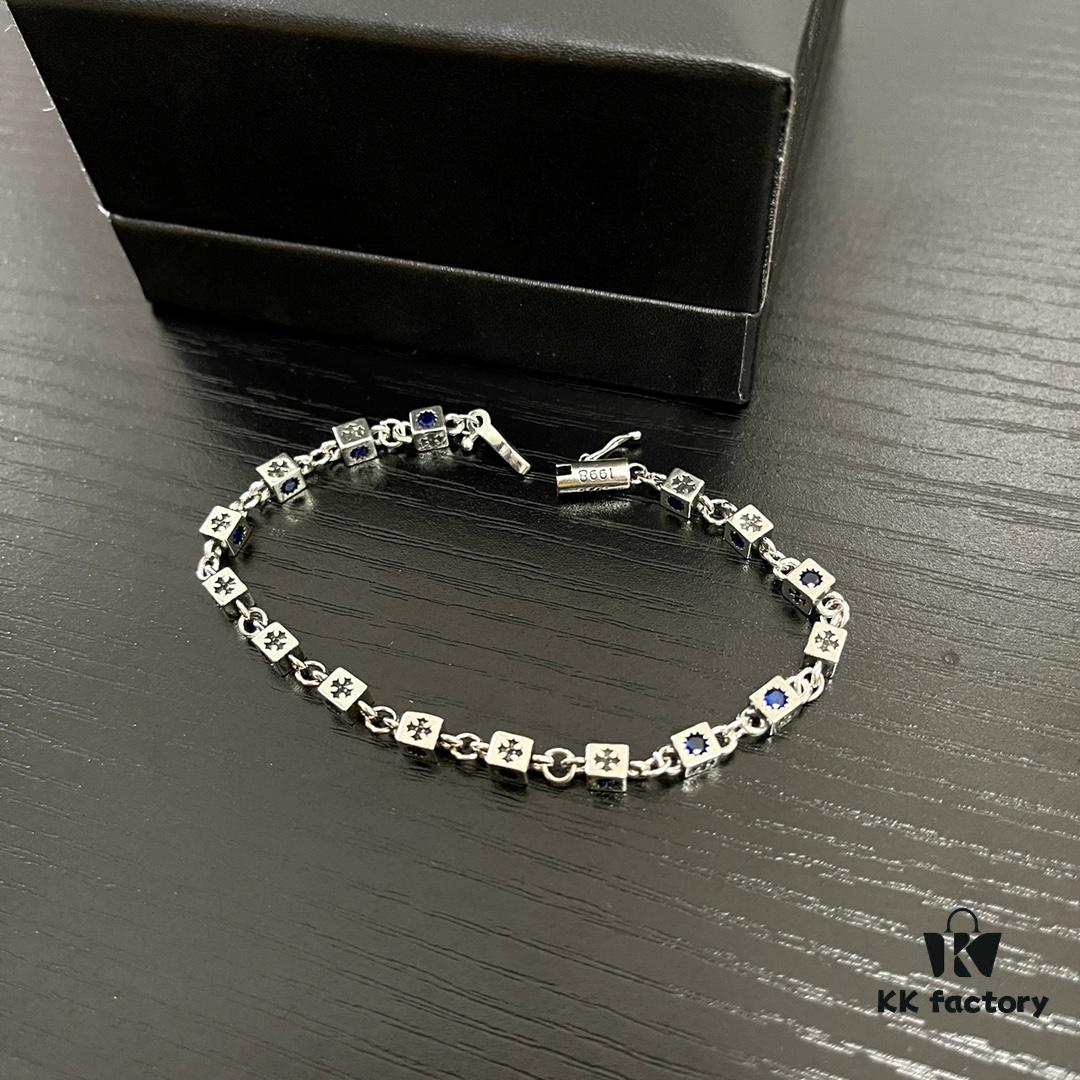 6930097212f62673a6fab7f8 New Chrome Hearts Dice Multi-Element Necklace, Original Craftsmanship, Handmade Punk Style Unisex Jewelry