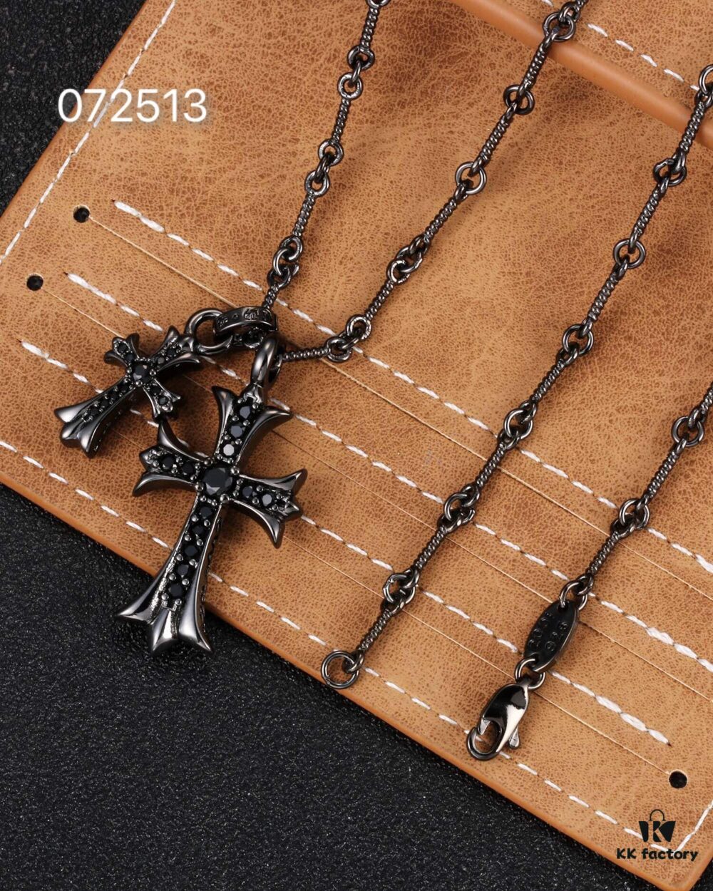 6930097e12f62673a6fab80c Chrome Hearts Classic Double Cross Necklace - Same Style Worn by Celebrities and Influencers