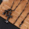 Chrome Hearts Classic Double Cross Necklace - Same Style Worn by Celebrities and Influencers