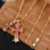 Chrome Hearts Classic Double Cross Necklace - Same Style Worn by Celebrities and Influencers