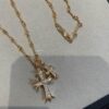 Rose Gold Available! K Croxx Double Cross Necklace