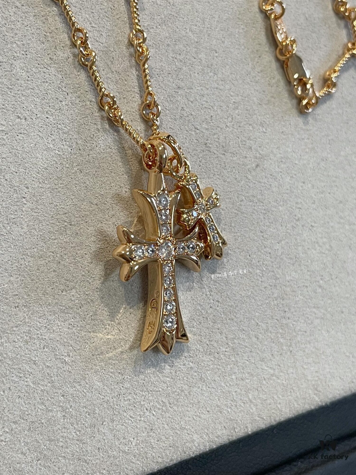 Rose Gold Available! K Croxx Double Cross Necklace