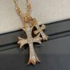 Rose Gold Available! K Croxx Double Cross Necklace