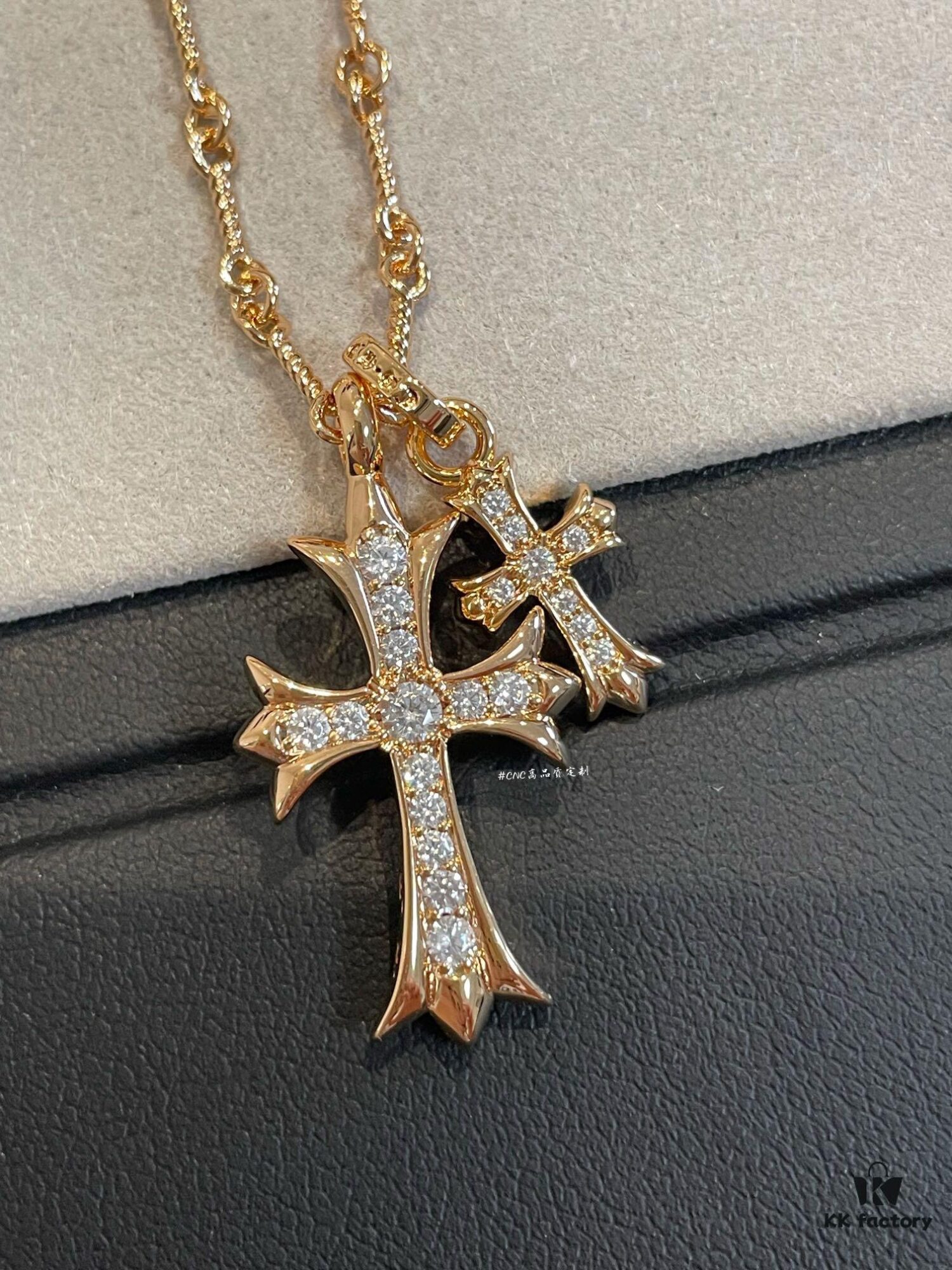 Rose Gold Available! K Croxx Double Cross Necklace