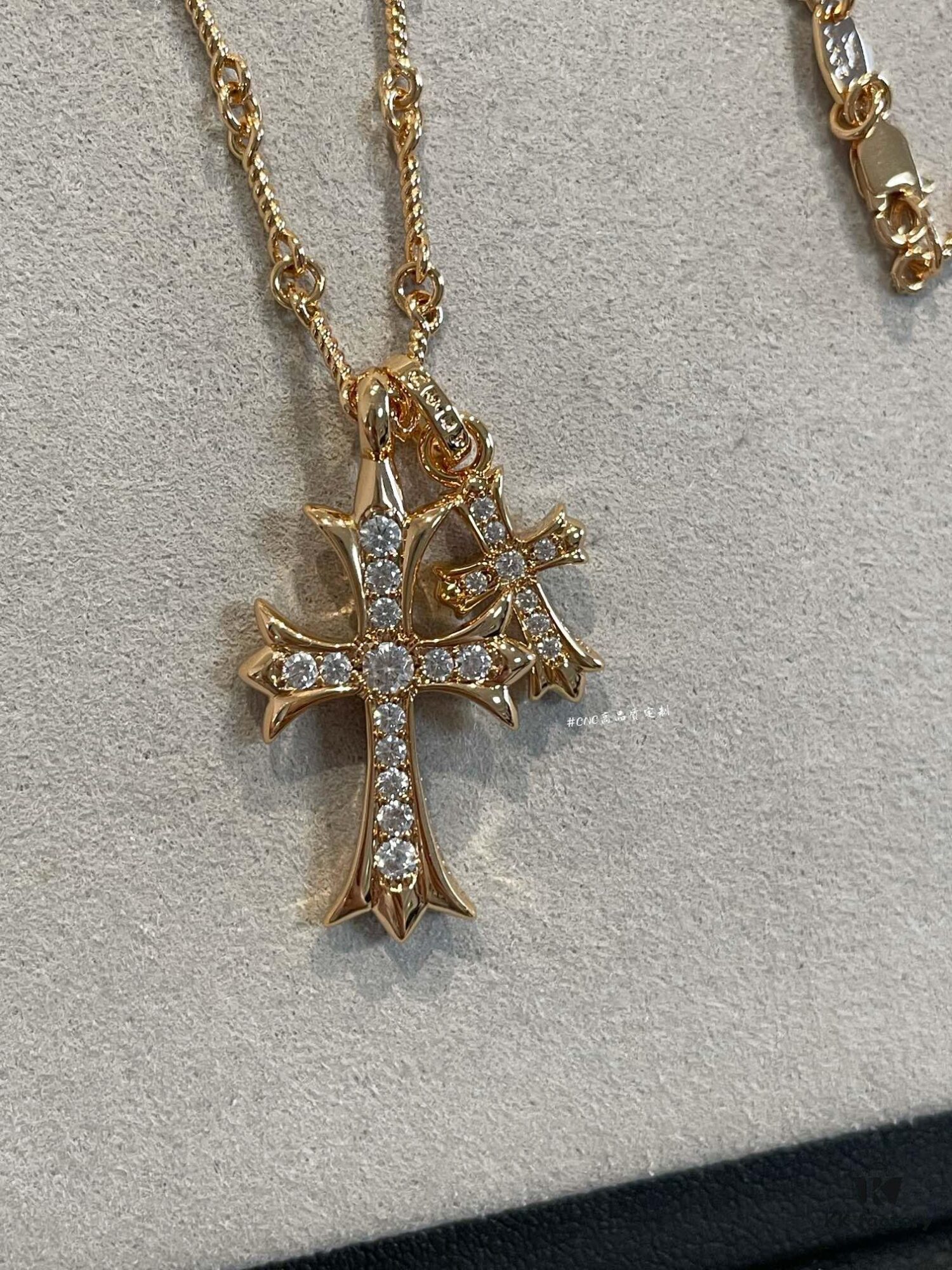 Rose Gold Available! K Croxx Double Cross Necklace