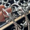 Chrome Hearts Cross Open Cuff Bracelet with Rhinestones, Large Size