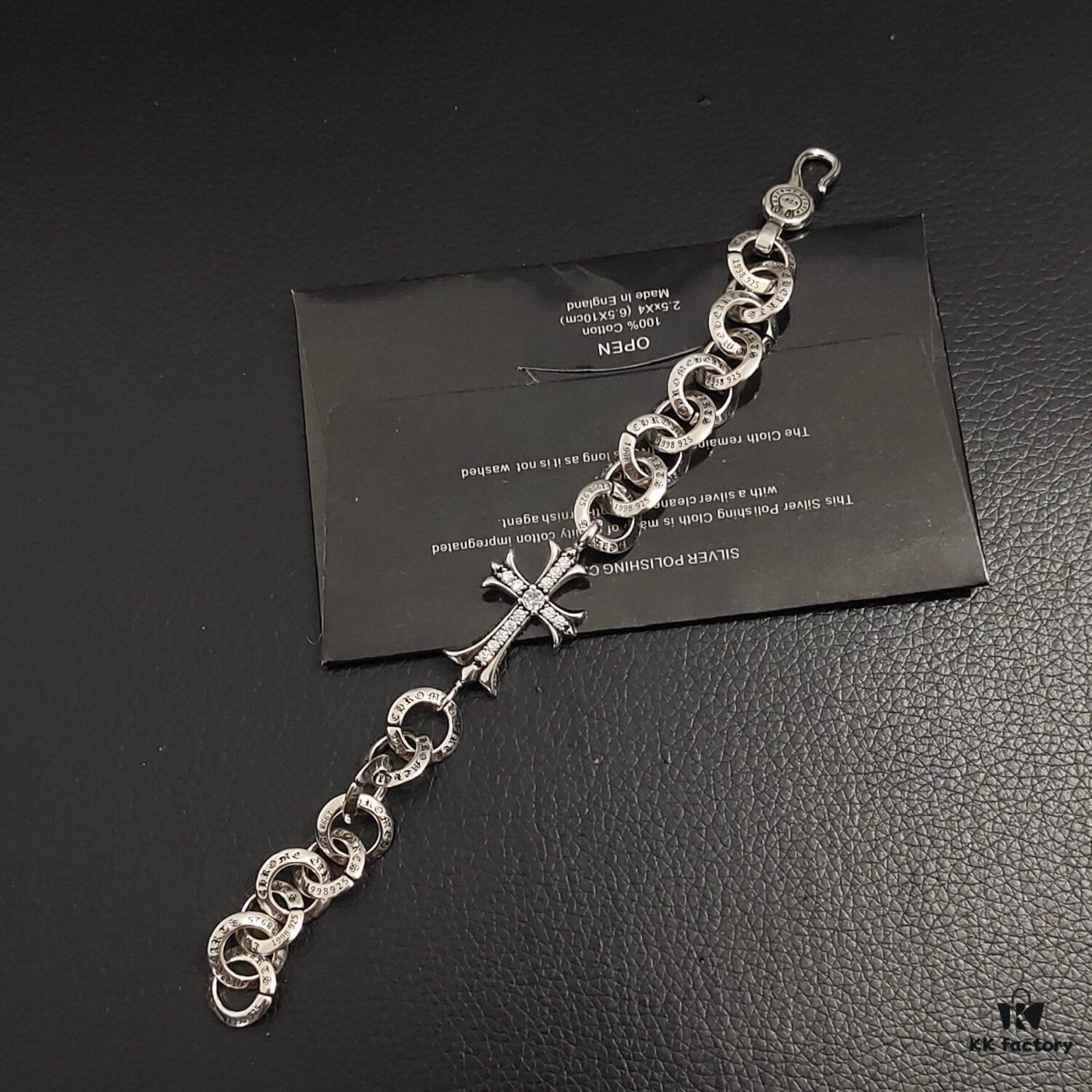 Today's Recommendation: Chrome Hearts Full Diamond Cross with Single Ring Bracelet