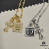 693009cc12f62673a6fab8a0 Today's Recommendation: Chrome Hearts New Diamond-Paved Square Cross Necklace