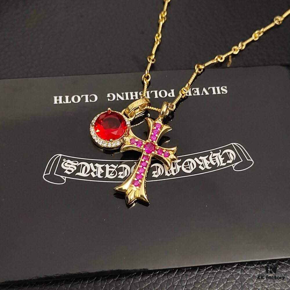693009d212f62673a6fab8a6 Today's Recommendation: Chrome Hearts Gold Cross Necklace