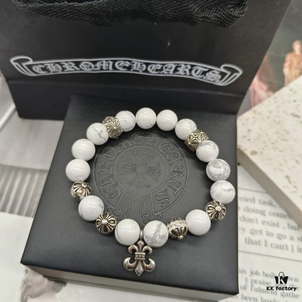 693009d312f62673a6fab8a7 Today's Recommendation: Chrome Hearts Silver and Turquoise Bracelet