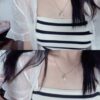 693009d512f62673a6fab8a8 Chrome Hearts Double Cross Necklace with White and Green Diamonds