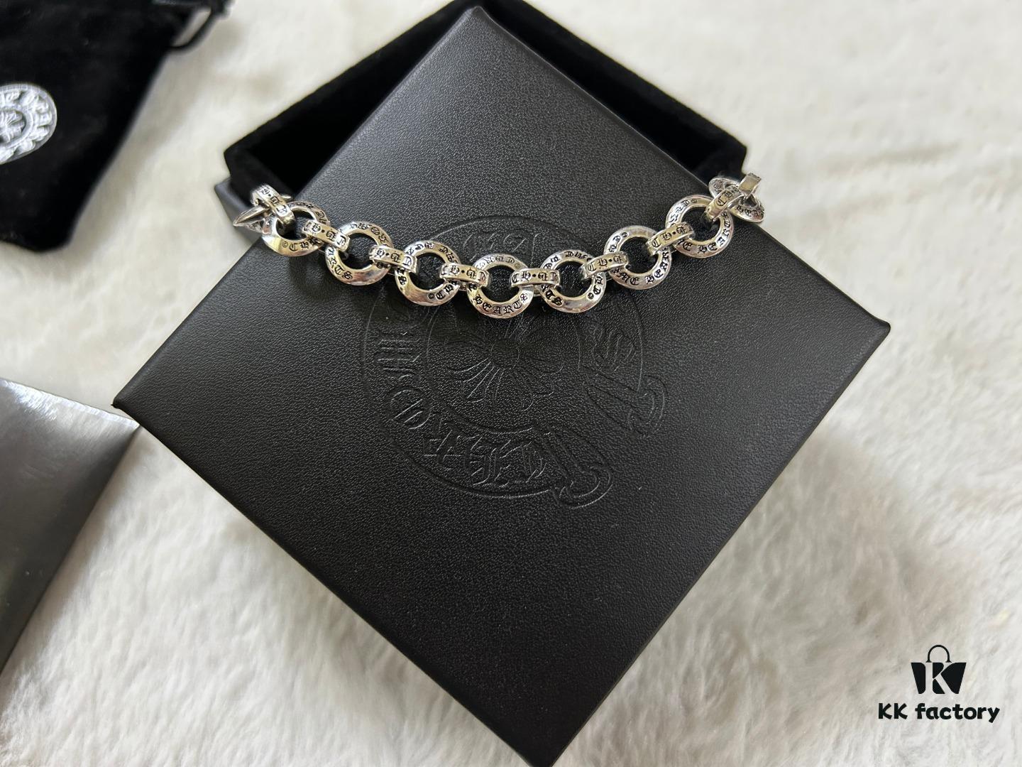 693009e412f62673a6fab8c4 Chrome Hearts Interlocking Cross Bracelet 18-20-22CM