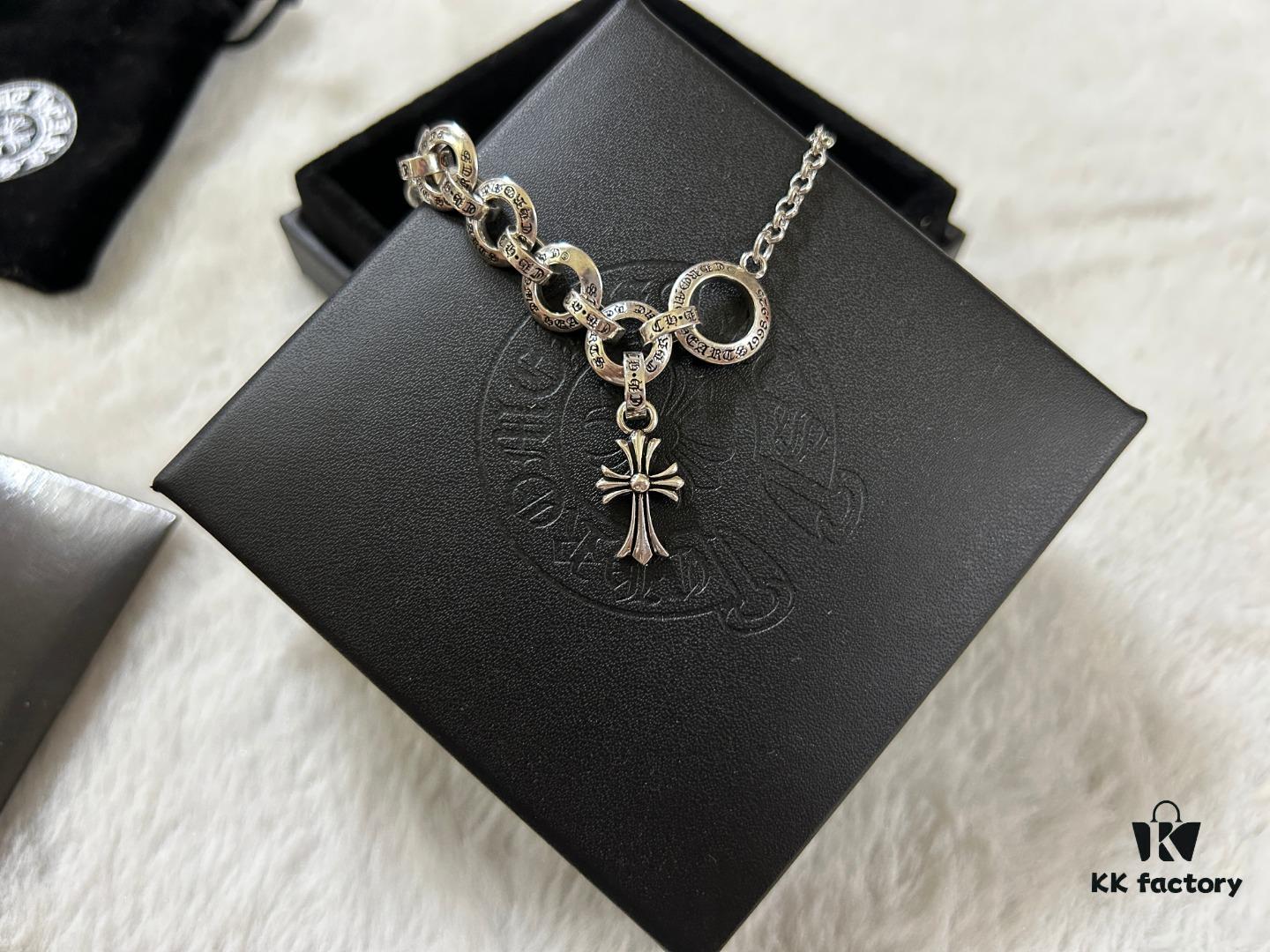 693009e512f62673a6fab8c7 Chrome Hearts Interlocking Cross Bracelet 18-20-22CM