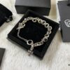693009e512f62673a6fab8c8 Chrome Hearts Interlocking Cross Bracelet 18-20-22CM