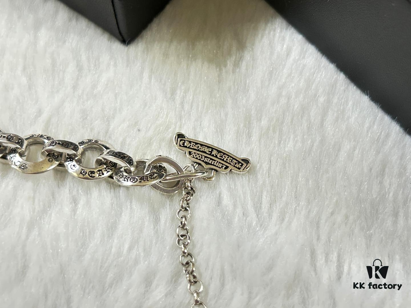 693009e812f62673a6fab8cd Chrome Hearts Interlocking Cross Bracelet 18-20-22CM